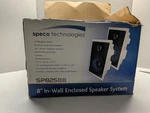 Speco Technologies SP825BB 8" In-wall Enclosed Speaker System, Pair, Open Box. Fixed Price $110.00.