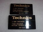 Technics SB-A32 Speaker Badges Emblems. Fixed Price $20.00.
