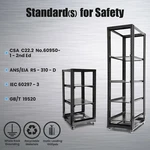 Raising Electronics 15 22 36 42U Post Open Frame 19INCH Server/audio Rack Ul. Fixed Price $241.49.