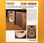 Original Pioneer CS-99A Speaker Brochure Genuine Nos Uncirculated. Fixed Price $19.95.