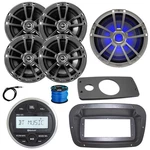Jbl Marine Radio, Spa Bezel, Adapter, Ant, Led Sub, 4X 6.5" 225W Chrome Speakers. Fixed Price $444.49.