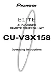 Operating Instructions For Pioneer Cu-vsx 158 Elite. Fixed Price $16.26.