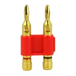 Construct Pro Dual Banana Plugs For Speaker Cables/wires With Red Sleeve. Fixed Price $6.99.