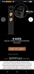 Klipsch R-605FA (each) Atmos Tower Speaker Never Used. Fixed Price $449.00.