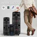 Portable Bluetooth Speaker Sub Woofer Heavy Bass Sound System Party W/ Mic Lot. Fixed Price $139.99.