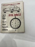 Porsche 911 Turbo 3.3 Technical Specs 1ST Edition 1981 Print Oe 78 79 80. Fixed Price $175.00.