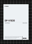 Canon DP-V1830 Setup Guide Manual Documentation 29 Pages Usa Made. Fixed Price $14.49.