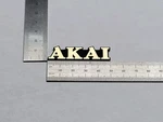 Akai Equipment And Speaker Badge Logo Large Size - Premium Gold With Adhesive. Fixed Price $10.00.