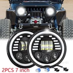 Dot Pair 7" H4 Led Headlights Hi-lo Beam For Jeep Wrangler Jk Tj Cj Lj Chevy. Fixed Price $48.29.