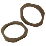 Pair Of 6.5 Inch Mdf Wood Customizable Universal Speaker Rings Audiopipe. Fixed Price $16.95.