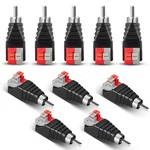 10 Speaker Wire Cable Audio Male Rca Connector Adapter Jack Plug Press Type. Fixed Price $9.99.