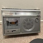 National Panasonic Silver Boombox Am/fm Cassette Player 2-WAY Speaker. Fixed Price $250.00.
