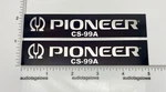 Pioneer CS-99A Speaker Riser Stand Label Badge -custom Made New Aluminum Pair. Fixed Price $12.00.