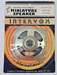 Vintage Intervox S300SA Round 3" Replacement Miniature Speaker 8 Ohm. Fixed Price $20.00.