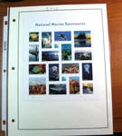 Us Stamp Scott# 5713 Marine Sanctuaries 2022 Pane Of 16 Mh On Album Page L752. Fixed Price $18.50.