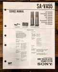 Sony SA-VA55 Speaker Service Manual *original*. Fixed Price $19.97.