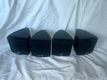 Lot 4 Dayton Audio SAT3B 3" Cube Speaker Black Works, One Has Loose Grill Cover. Fixed Price $19.99.