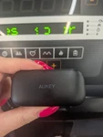 Aukey Bluetooth Wireless In-ear Earbuds Double Black With Charging Case. Fixed Price $50.00.