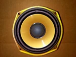 24AA36 Sony Speaker: 1-825-428-11, 5" Diameter +/-, 3" Tall Sounds Great. Fixed Price $9.94.