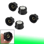 5 Pcs Black Silver Tone 24MM Top Rotary Knobs For 6MM Dia. Shaft Potentiometer. Fixed Price $15.64.