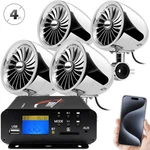 1000W Motorcycle Bluetooth 4 Speakers Stereo Audio System Atv Utv Can Am Polaris. Fixed Price $164.80.