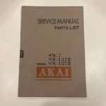Akai Service Manual For SW-7 SW-137II & SW-157II Original With Parts List. Fixed Price $14.99.