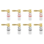 Nakamichi Excel 24K Gold Right Angle Banana Plug 12-18 Awg Speaker Wire (8 Pcs). Fixed Price $53.88.