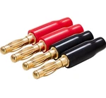 New Insignia NS-HZ309 Speaker Wire Banana Plugs Connectors Red/black 4-PACK. Fixed Price $9.99.