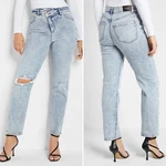 Express Super High Rise Crossover Waist Jeans Modern Straight Size 14 Long. Fixed Price $28.00.