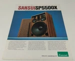Vintage Sansui SP5500X Speaker Sales Brochure Pamphlet Booklet 1970'S. Fixed Price $43.99.