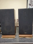 Vintage Fisher Floor Speakers Model Stv 410M Towers 60 Watt Great Sound 26''X12". Fixed Price $100.00.