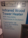 Utilitech 1500W Infrared Tower Indoor Electric Space Heater With Remote.(tested). Fixed Price $30.00.