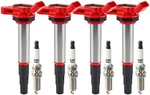 Pindex 4 Ignition Coils + Iridium Plugs UF596 93501 Fits Corolla Matrix CT200. Fixed Price $40.40.