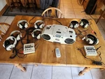 Califone Stereo Cassette Tape Recorder Cd Player Radio Combo Accessories. Fixed Price $120.00.