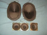 5 Vintage Foster Stereo Speakers 2 Woofers & 3 Tweeters. Fixed Price $59.99.