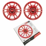 6.5" Red Speaker Grill Cover Built In Bullet Tweeter Rgb Led Pair DS18. Fixed Price $132.51.