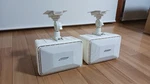 Rare Bose 101MMW White Compact Speakers Pair W/ CW-30W Wall Brackets 45W 6 Vint. Fixed Price $429.99.