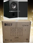 Kef Q-series Bookshelf Loudspeaker Pair Q300B Black Oak (SP3724BAV). Fixed Price $539.46.