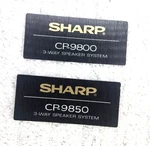 Pair Sharp CP-9850 CP-9800 Speaker Front Cabinet Badges Labels / Logo. Fixed Price $9.95.