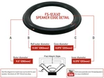 FS-12JLV2: 12" 12W6V2 Foam Surround, 11.5" Od, 8.375" Id, Gray, Flat Attach. Fixed Price $24.75.
