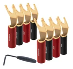 Audioquest Suregrip 100 Spade Gold (set Of 8) Speakerwire Connectors. Fixed Price $89.95.