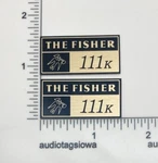The Fisher 111K Custom Made Speaker Badges Aluminum Pair. Fixed Price $9.95.