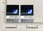 Koss Cm 1020 Speaker Badge Logo Emblem Pair. Fixed Price $10.00.