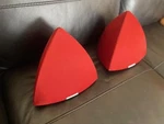 Bang Olufsen Beolab 4 Active Speakers Poppy Red Powerlink B&o Hifi Desktop Aud. Fixed Price $536.46.