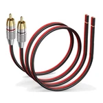 2 Pack Rca To Speaker Wire Adapter, 14AWG 1FT Heavy Gauge Cable For Amp, Tv, Sub. Fixed Price $11.20.
