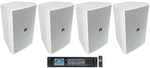 4 Jbl Control 31 White 70V Commercial Indoor/outdoor 10" Wall Mount Speakers+amp. Fixed Price $2853.95.
