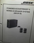 Bose AM-5P Iii Acoustimass Powered Speakers Service Manual Original. Fixed Price $24.99.