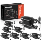 A-premium Set Of 8 Ignition Coil Pack And Iridium Spark Plugs Square. Fixed Price $166.95.