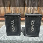 Pair Of Panasonic Ramsa WS-A80 Black Speaker System 160 Watts WSA80W Untested. Fixed Price $160.00.