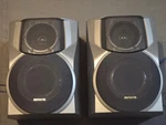 Aiwa SX-WNA555 Bookshelf Speaker System Pair 2-WAY Bi-amp Silver Japan Tokyo. Fixed Price $50.99.